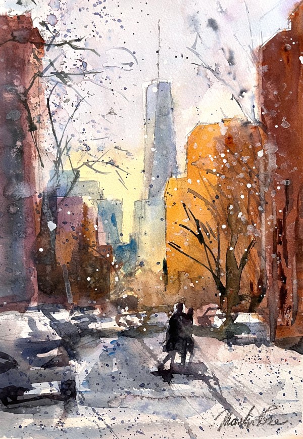Snowy Day in New York by Marilyn Rose
