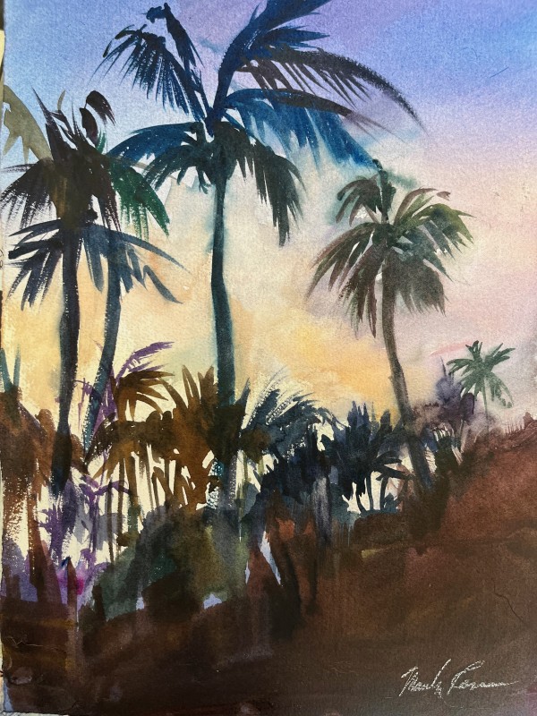 Evening Palms by Marilyn Rose
