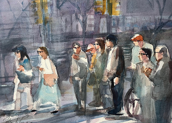 Waitng to Cross by Marilyn Rose