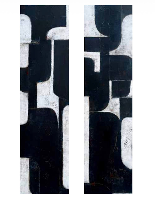 Quiet Architecture diptych by Kippi Leonard Art Studio