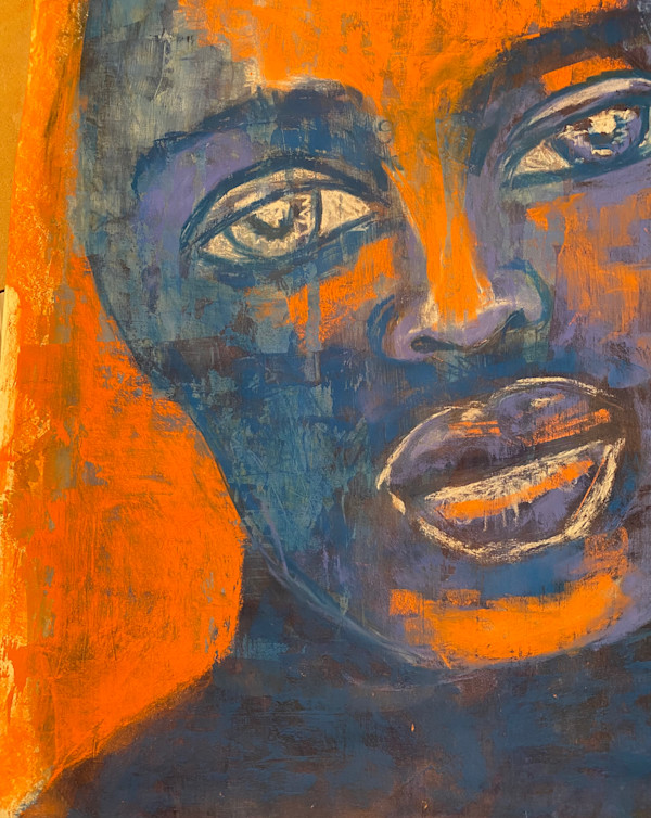 Orange Blue Man (home decor print) by Chris McMurry