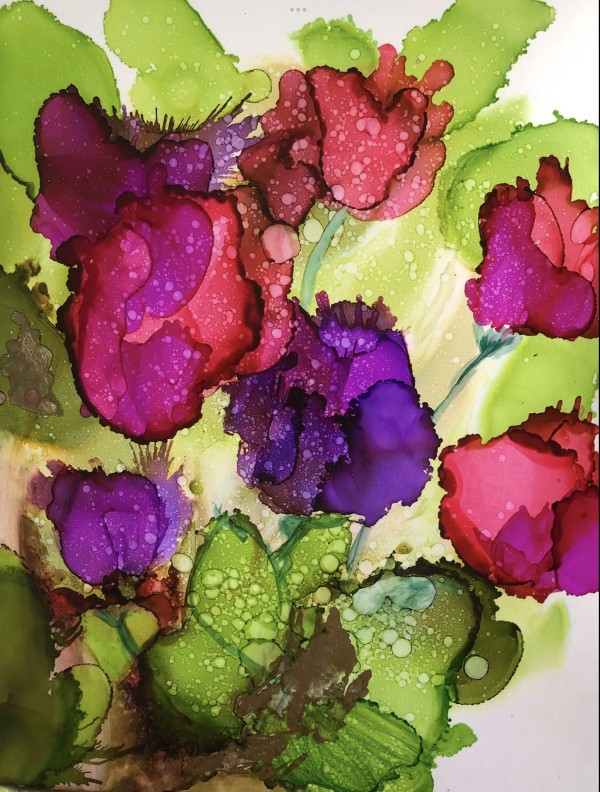 Violet and Red Blooms