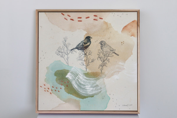 Lark Bunting Canvas Print by Alicia Hauff Studio