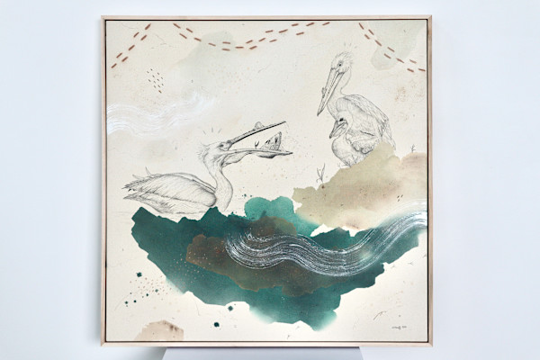 American White Pelican Has the Scoop by Alicia Hauff Studio