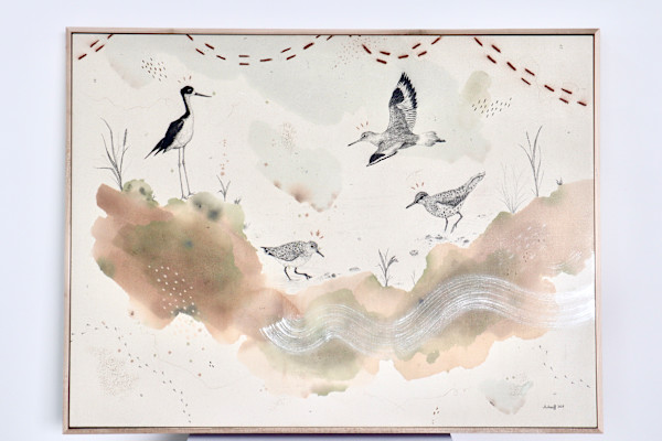 "Sandpipers, One Foot on Land, the Other in Water" by Alicia Hauff Studio