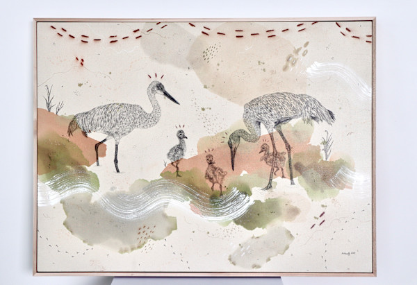 Sandhill Cranes' Dance of Life by Alicia Hauff Studio