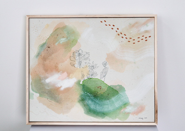 Bloodroot Wildflower Canvas Print by Alicia Hauff Studio
