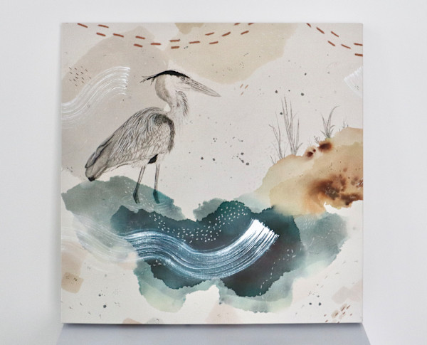 Great Blue Heron Canvas Print by Alicia Hauff Studio