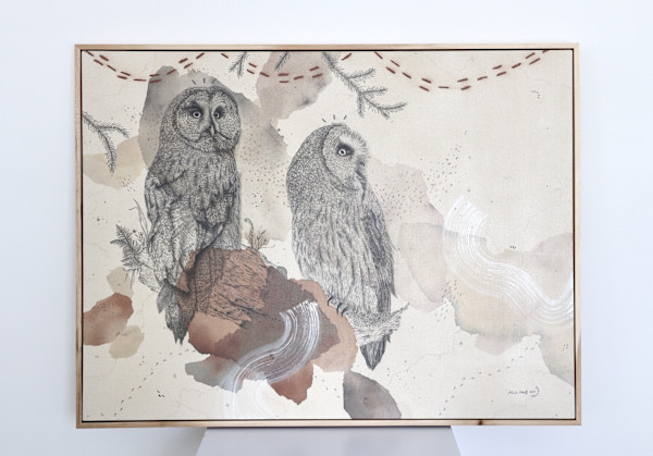 Great Gray Owl, Magisterial Giant of the North by Alicia Hauff Studio