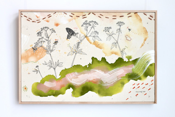 "Golden Alexander, Cosmopolitan Pollinator Haven" by Alicia Hauff Studio, Image 1.
