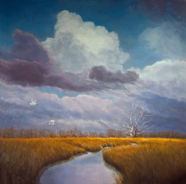 Cloudburst Over Marsh by Katherine Kean