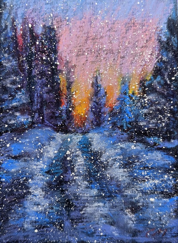 snowy path by Carol Motsinger