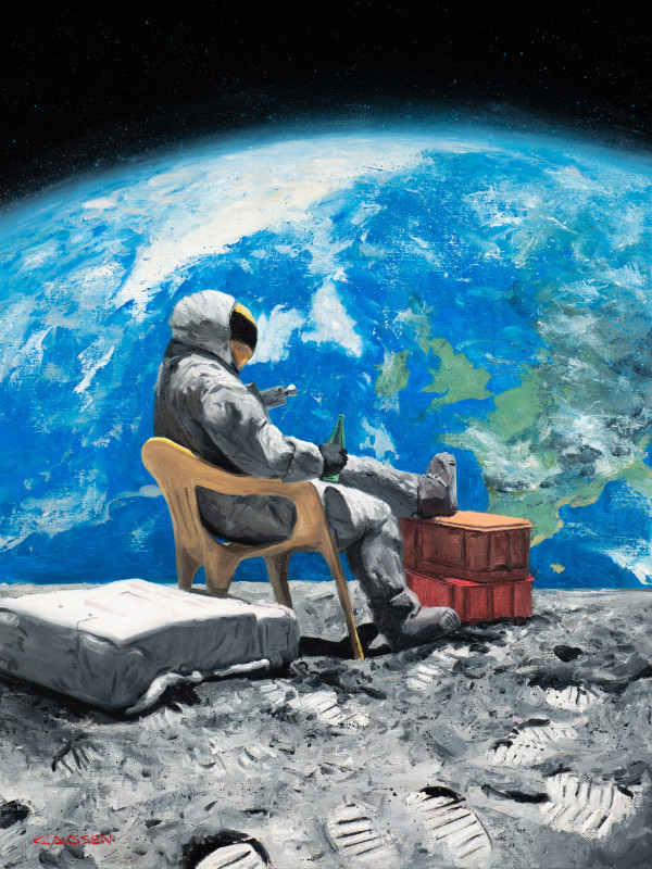 RELAXING ON MOON