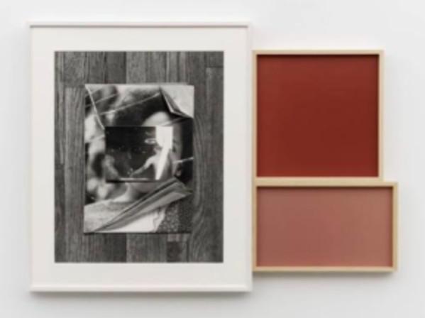 Riffs on Real Time with Ground (Cool and Warm Coral Shimmer) by Leslie Hewitt