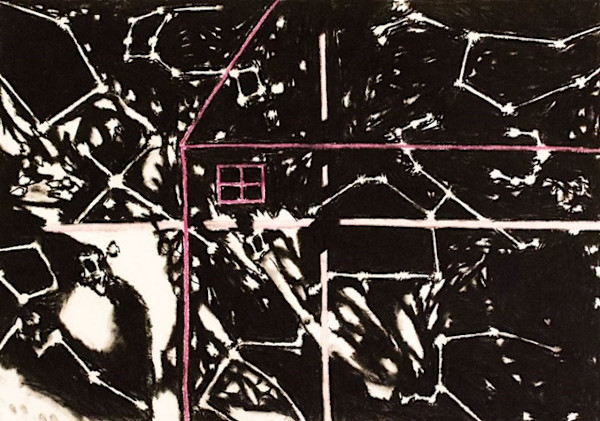 Constellation Series #3 (House/Window with Northern Cross and Milky Way) by Frances Hynes
