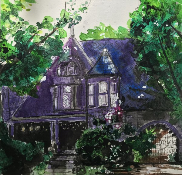 The Purple House on Front Street by Eileen Backman
