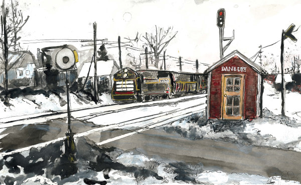 Old Danbury Train by Eileen Backman