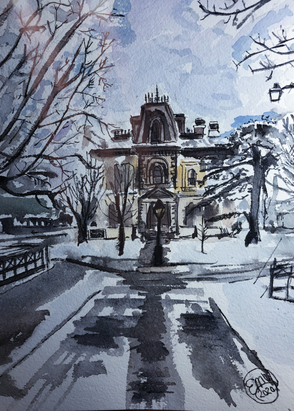 David Davis Mansion in Winter by Eileen Backman