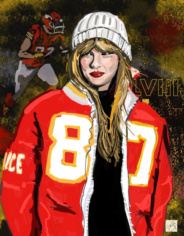 Taylor Swift Football Fan by Eileen Backman