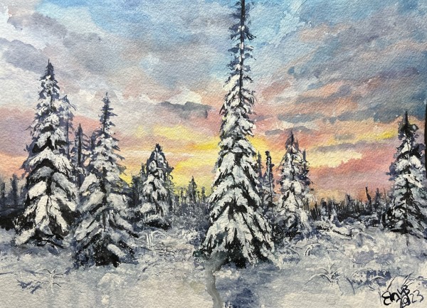 Watercolor Winter by Eileen Backman