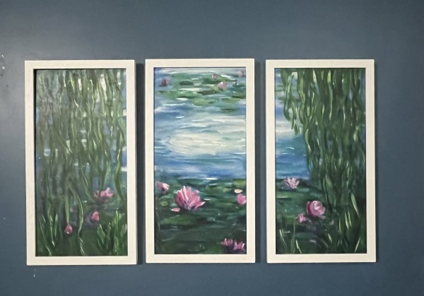 Water Lilies Triptych by Eileen Backman