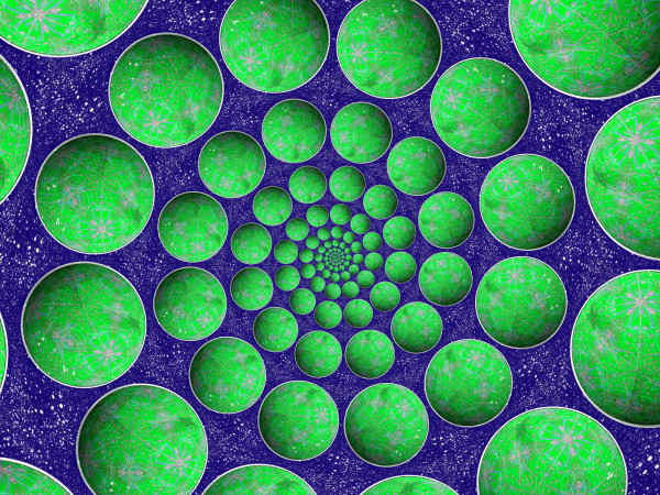 Green Ball Spiral by Eileen Backman