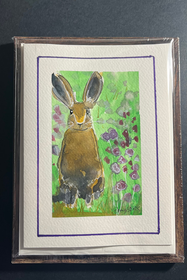 Rabbit (Greeting Card and Frame) by Eileen Backman