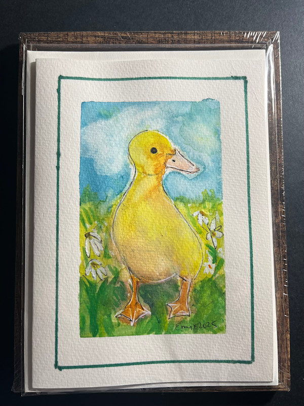 Duckling (Greeting Card and Frame) by Eileen Backman