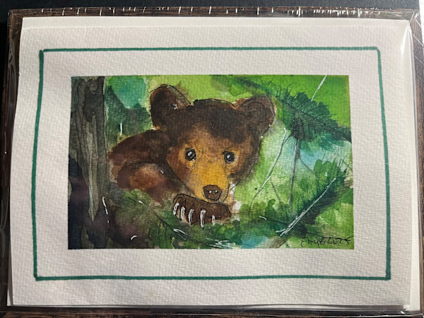 Bear Cub (Greeting Card and Frame) by Eileen Backman