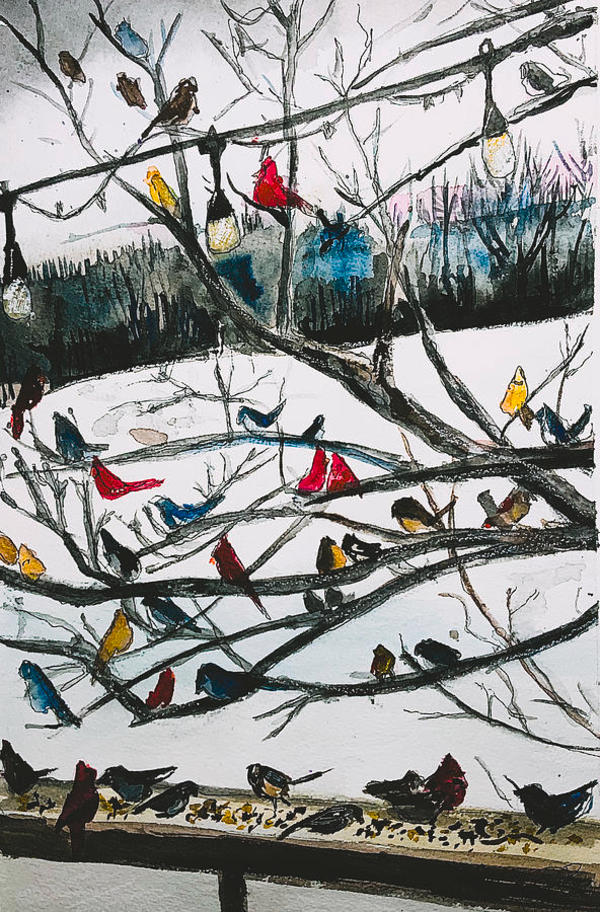 Birds of Winter by Eileen Backman