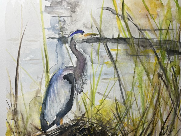 Morning Heron by Eileen Backman