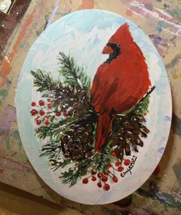 Winter Cardinal by Eileen Backman