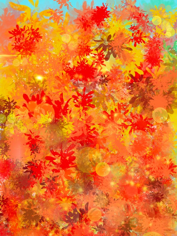 Bright Autumn Abstract by Eileen Backman