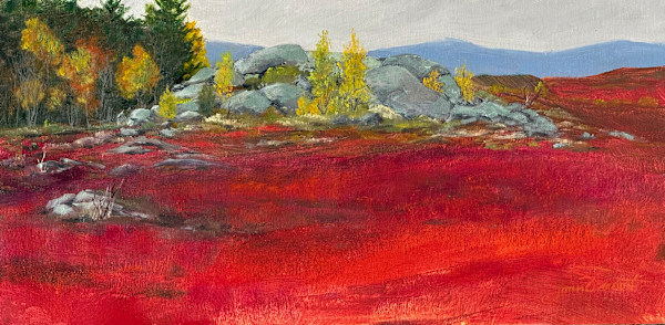 Blueberry Farm, Autumn by Joan Vienot