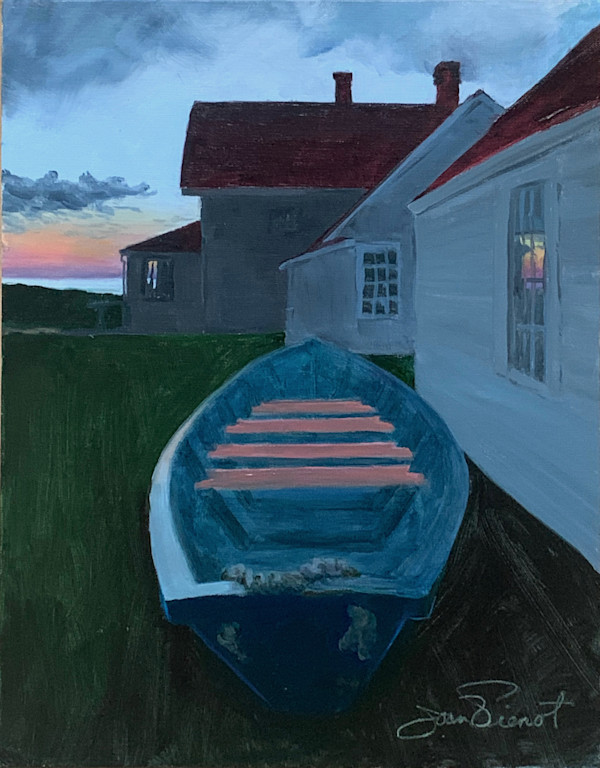 Monhegan Museum Sundown 🔴 by Joan Vienot