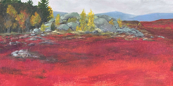 Blueberry Farm, Autumn by Joan Vienot