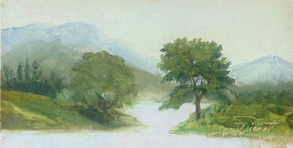 Fog on Little Long Pond by Joan Vienot, Image 1.