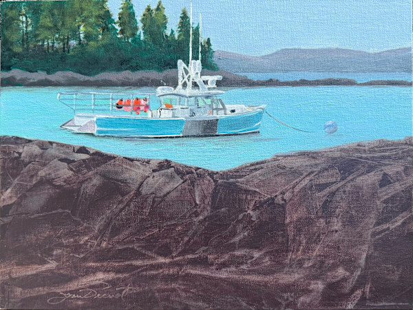 Lobster Boat in Safe Harbor by Joan Vienot, Image 1.