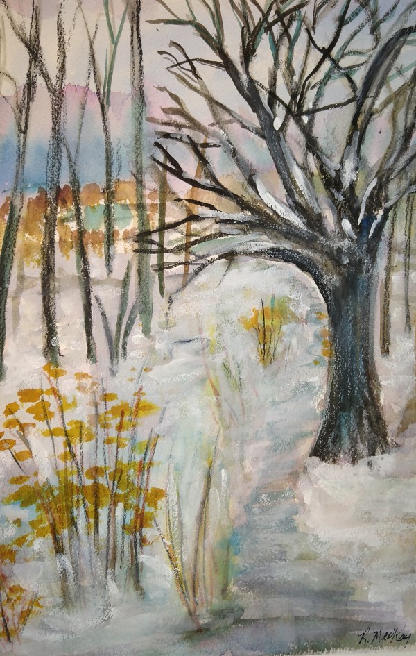 Ghost Tree by the path