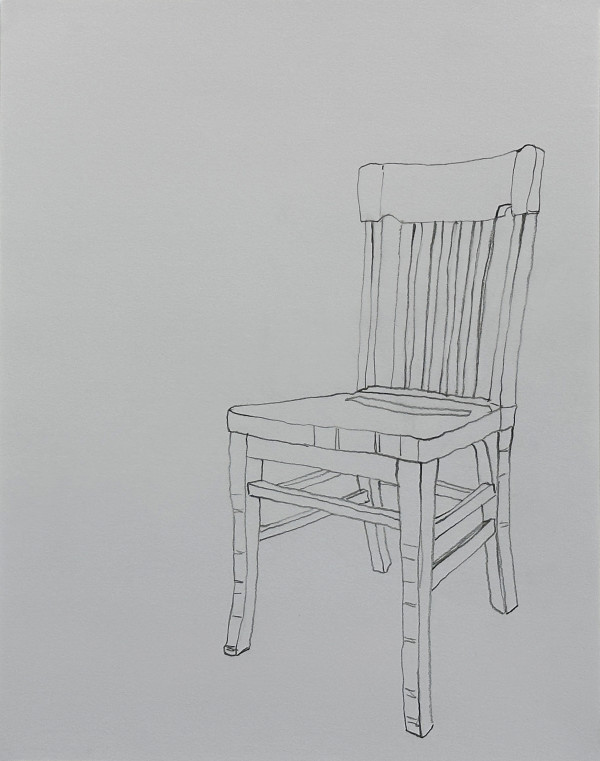 Drawing of Cardboard Chair from Skowhegan (11x14)