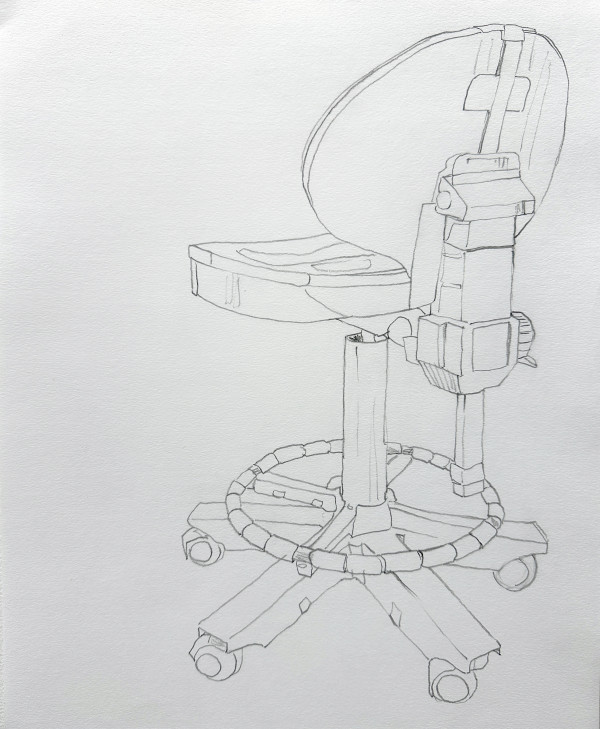 Drawing of Cardboard Office Chair