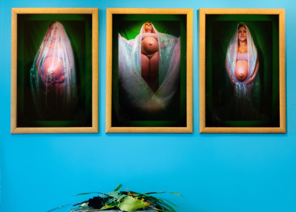 Madrugada Nacimiento (Corona Santa) triptych by Coralina Rodriguez Meyer