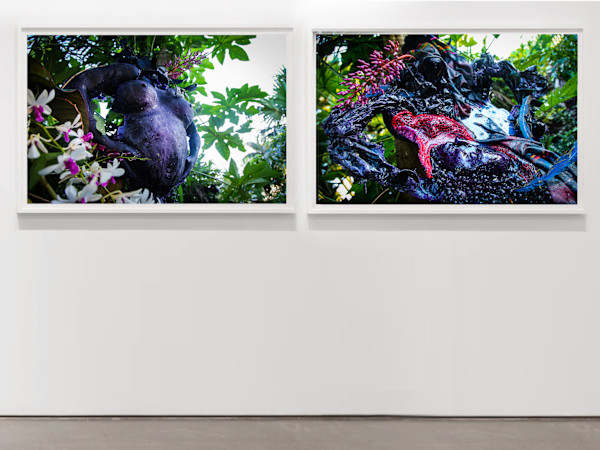 Luna Negra (Black Sails) Diptych, Apariciones Virgen Gruta series by Coralina Rodriguez Meyer