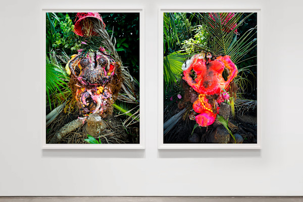 Valle Sagrada  Diptych (Pachamama y Ciguapa), Apariciones Virgen Gruta series by Coralina Rodriguez Meyer