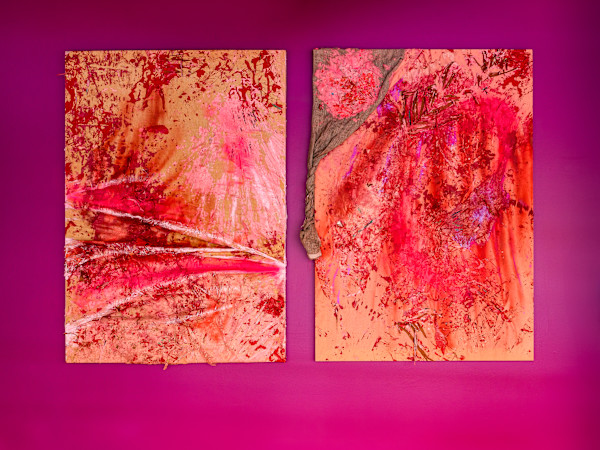 Grifa Negra y Vibras Trenzadas diptych by Coralina Rodriguez Meyer