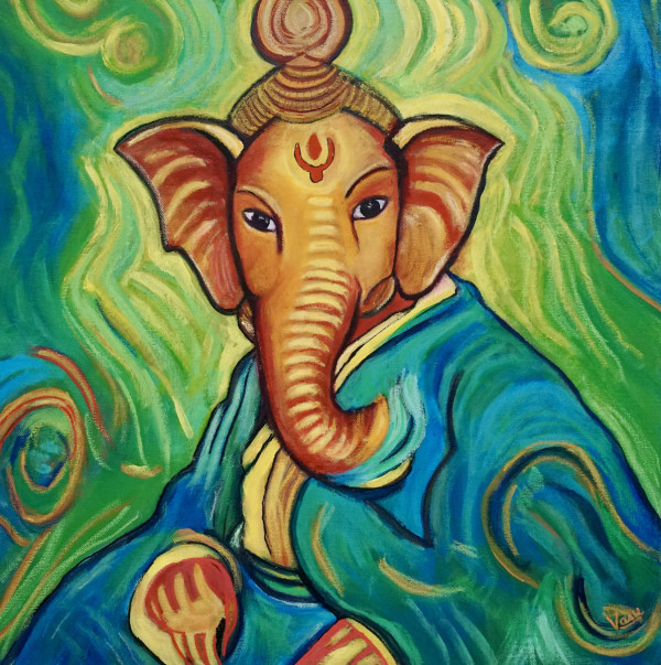 Ganesha - Van Gogh perspective by Vasu Tolia