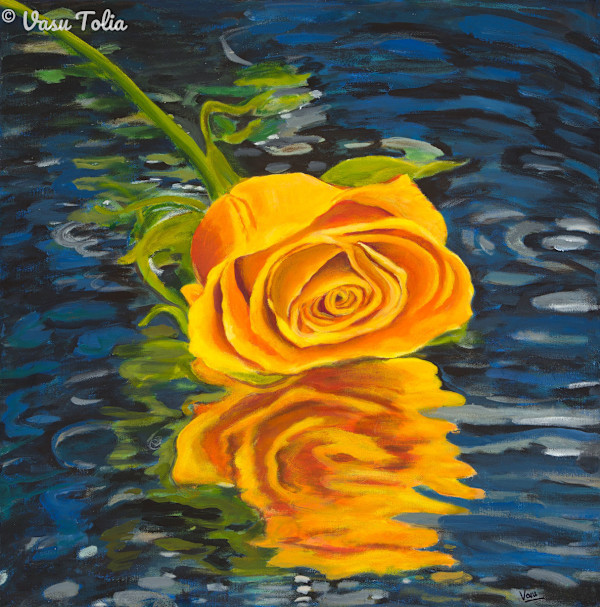 Yellow Rose by Dr. Vasundhara (Vasu) Tolia