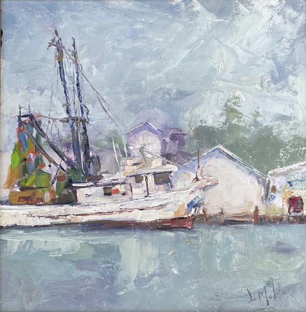 Shrimp Boats, 12x12 by Lynn Mehta