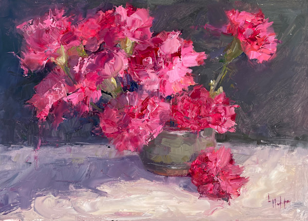 Red Carnations by Lynn Mehta