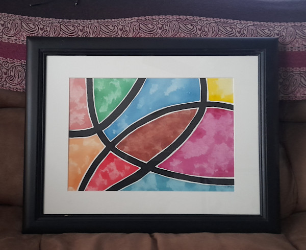 Abstract Cross & Fish by Donna Gonzalez